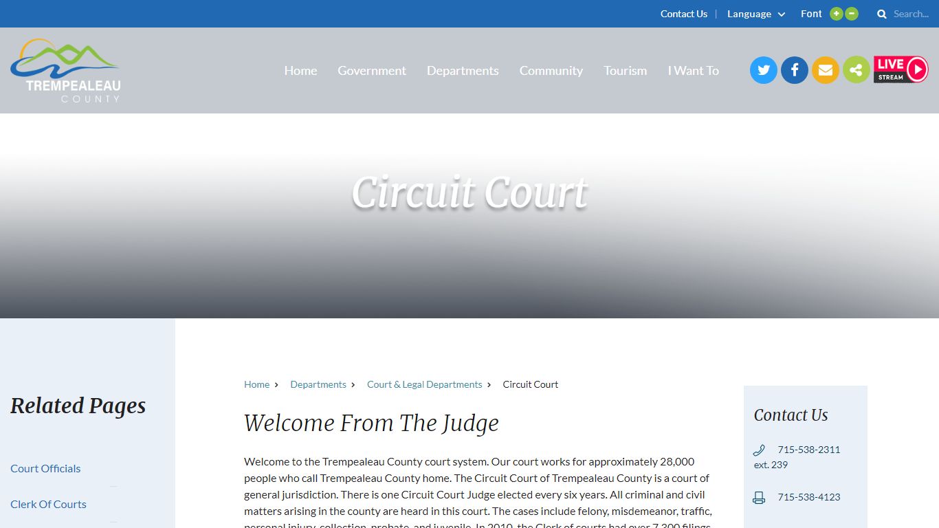 Circuit Court - Trempealeau County